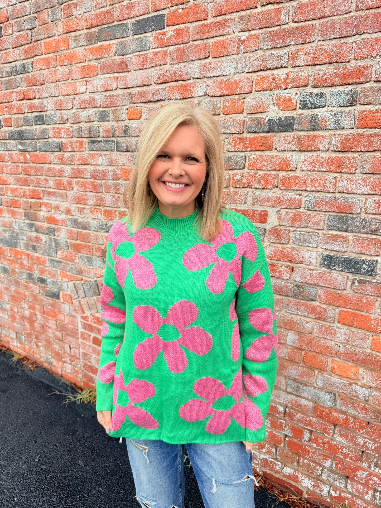 Floral Pullover Sweater