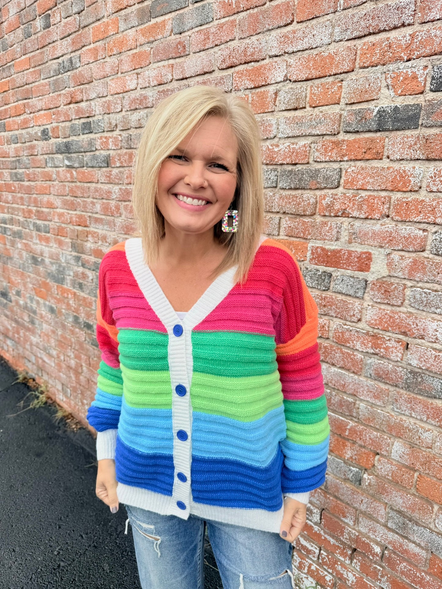 Striped Multi-Colored Cardigan